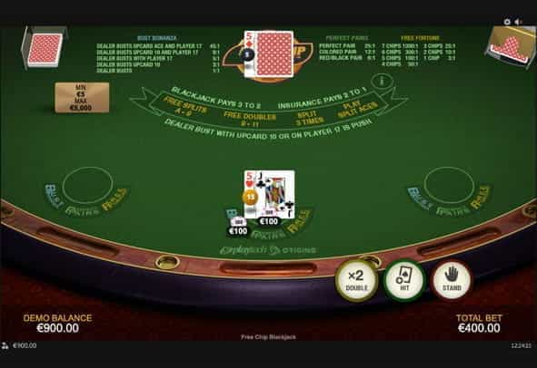 Free Chip Blackjack gameplay