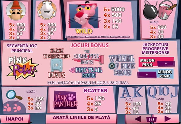 ?ncerca?i Pink Panther slot, creat de Playtech