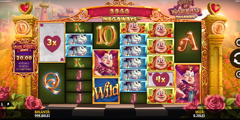 Queen of Wonderland Megaways slot cu speciale