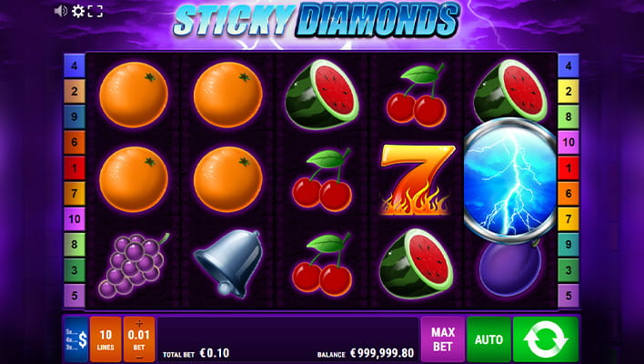 Sticky Diamonds joc cu ca?tiguri reale