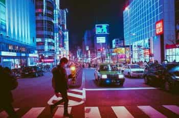 Osaka at night.