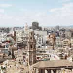 The rooftops of Valencia, Spain.