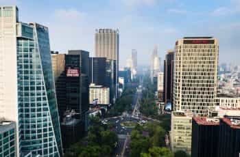 High rise buildings in Mexico City.